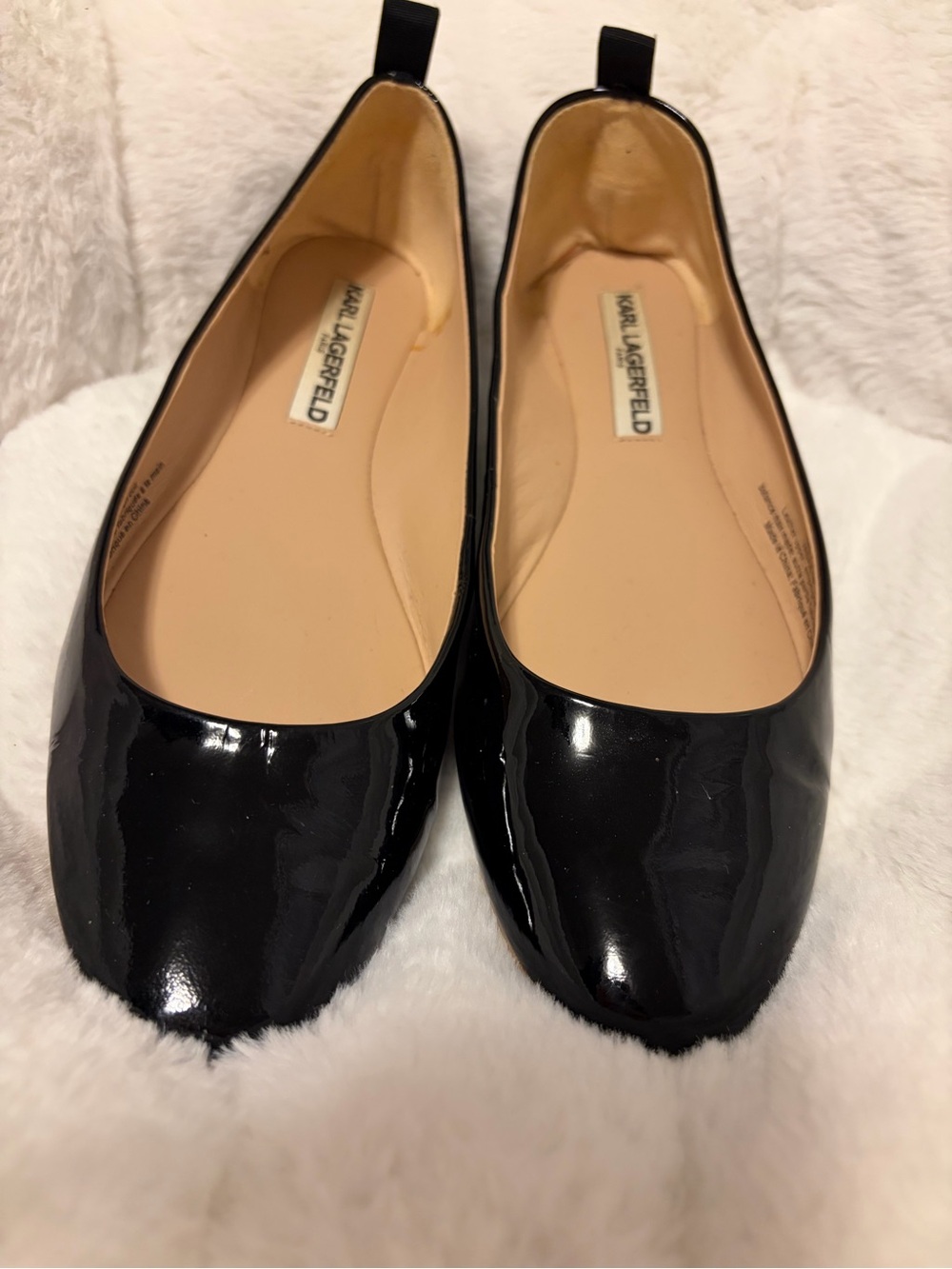 Karl Lagerfeld Black Slip-On Ballet Flats - Picture 3 of 5